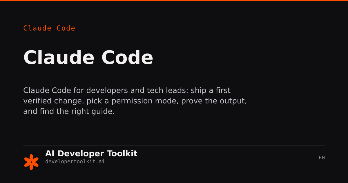 Claude Code Developer Claude Code | Developer Toolkit