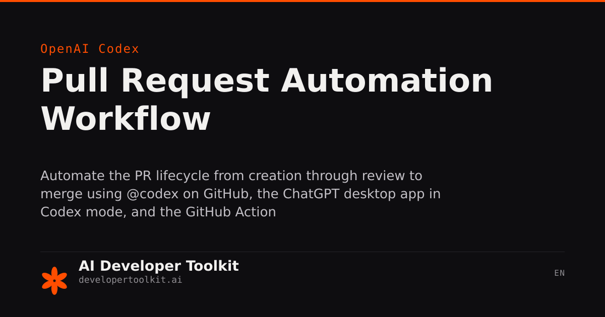 Pull Request Automation Workflow | Developer Toolkit