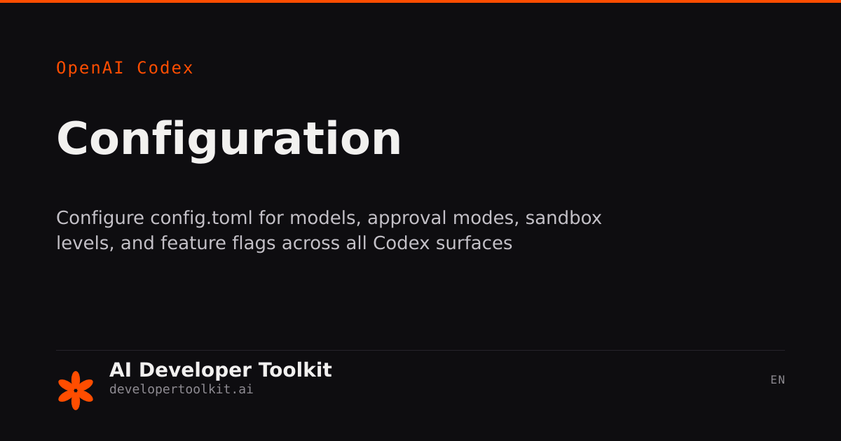 Configuration | Developer Toolkit