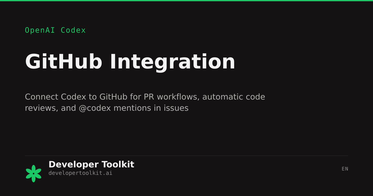 GitHub Integration | Developer Toolkit