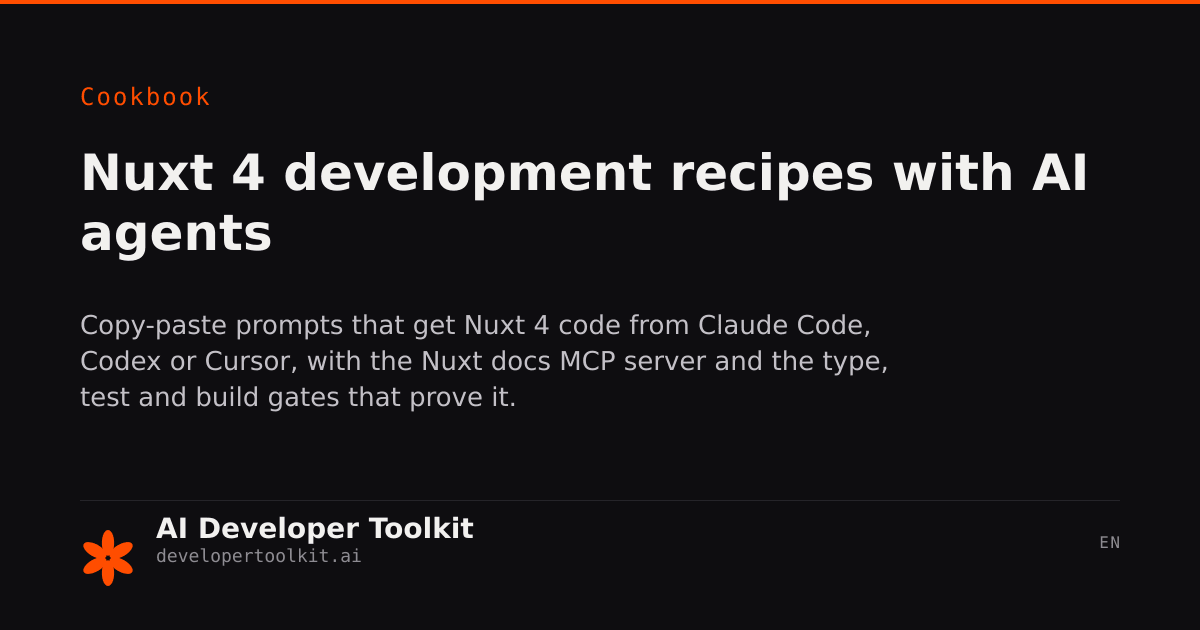 Nuxt 3 Development Recipes | Developer Toolkit