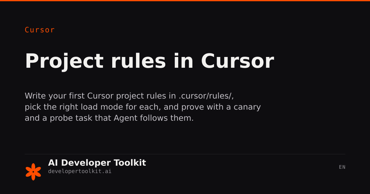 Project Rules | Developer Toolkit
