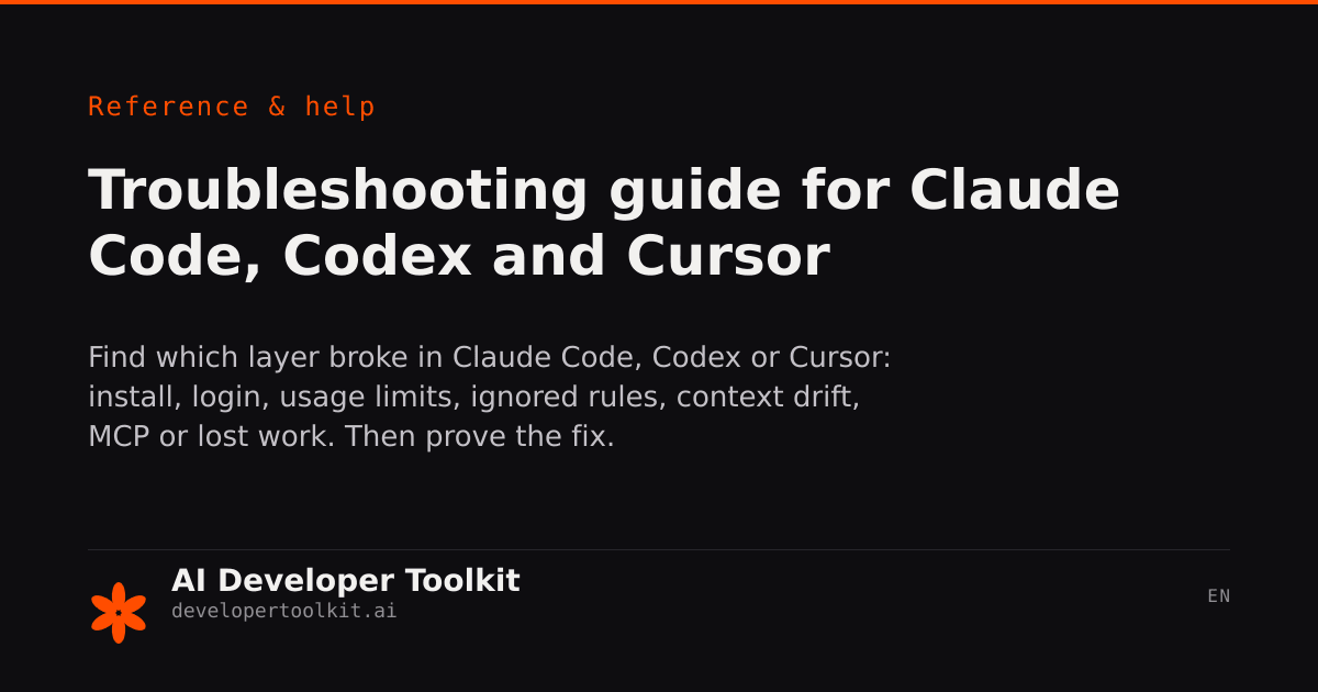 Troubleshooting Guide | Developer Toolkit