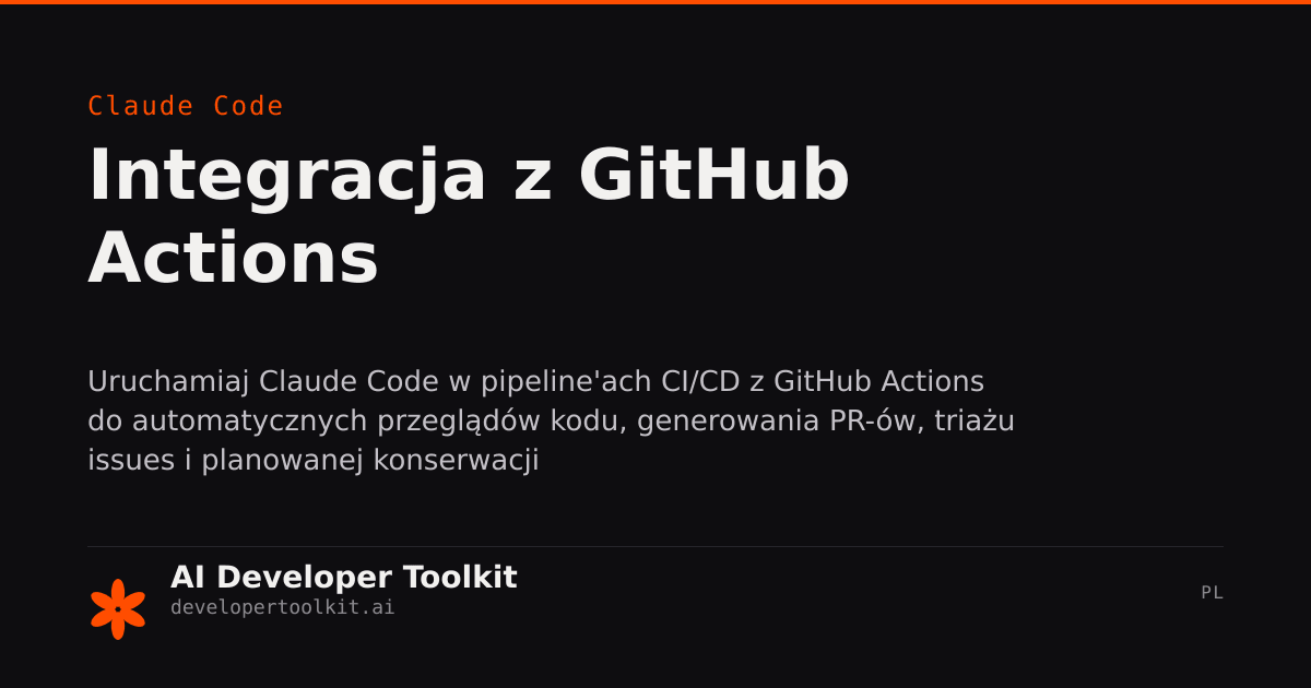 Integracja z GitHub Actions | Developer Toolkit