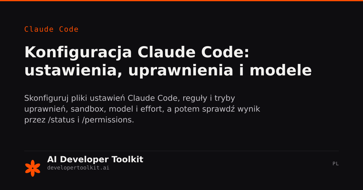 Konfiguracja: uprawnienia, modele i tryb YOLO | Developer Toolkit