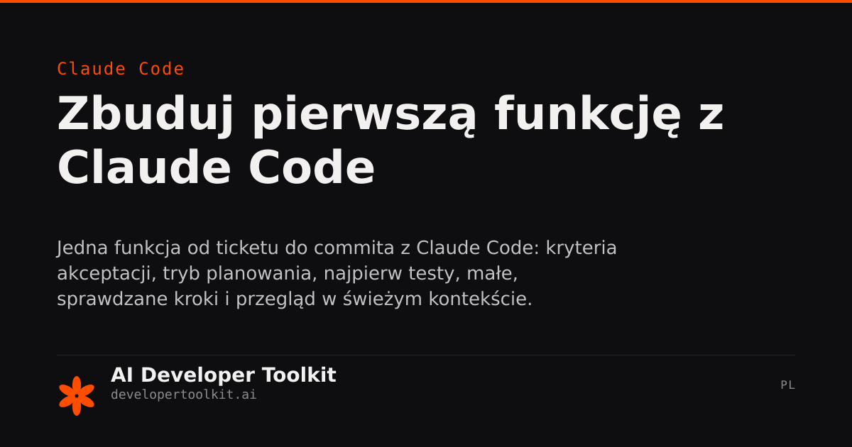 Budowanie pierwszej funkcji z Claude Code | Developer Toolkit