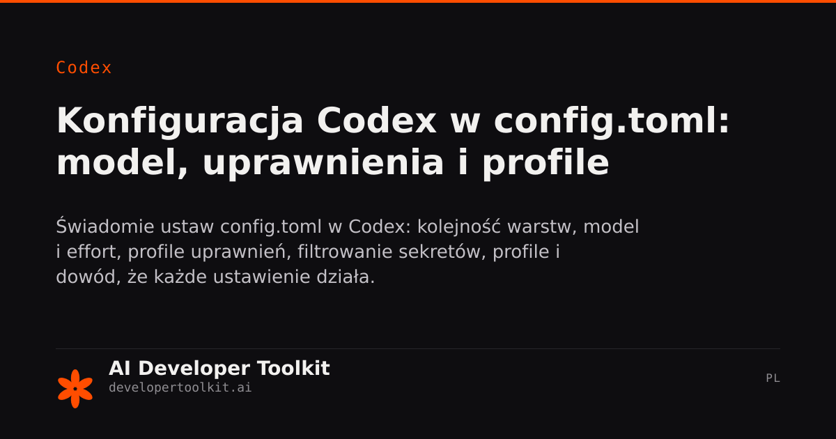 Konfiguracja | Developer Toolkit