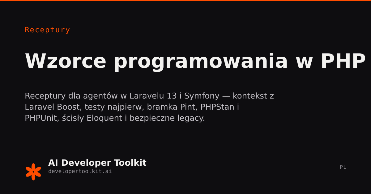 Wzorce rozwoju PHP | Developer Toolkit