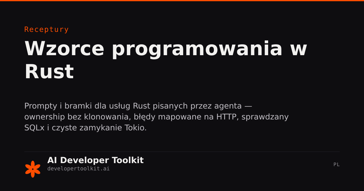 Wzorce rozwoju Rust | Developer Toolkit